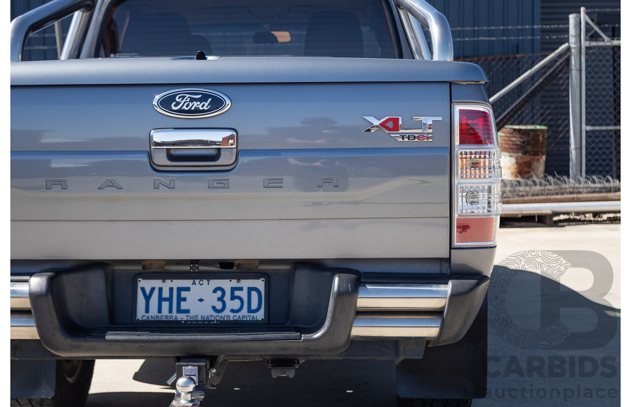 6/2010 Ford Ranger XLT (4x4) PK Dual Cab P/Up Titanium Grey Turbo Diesel 3.0L