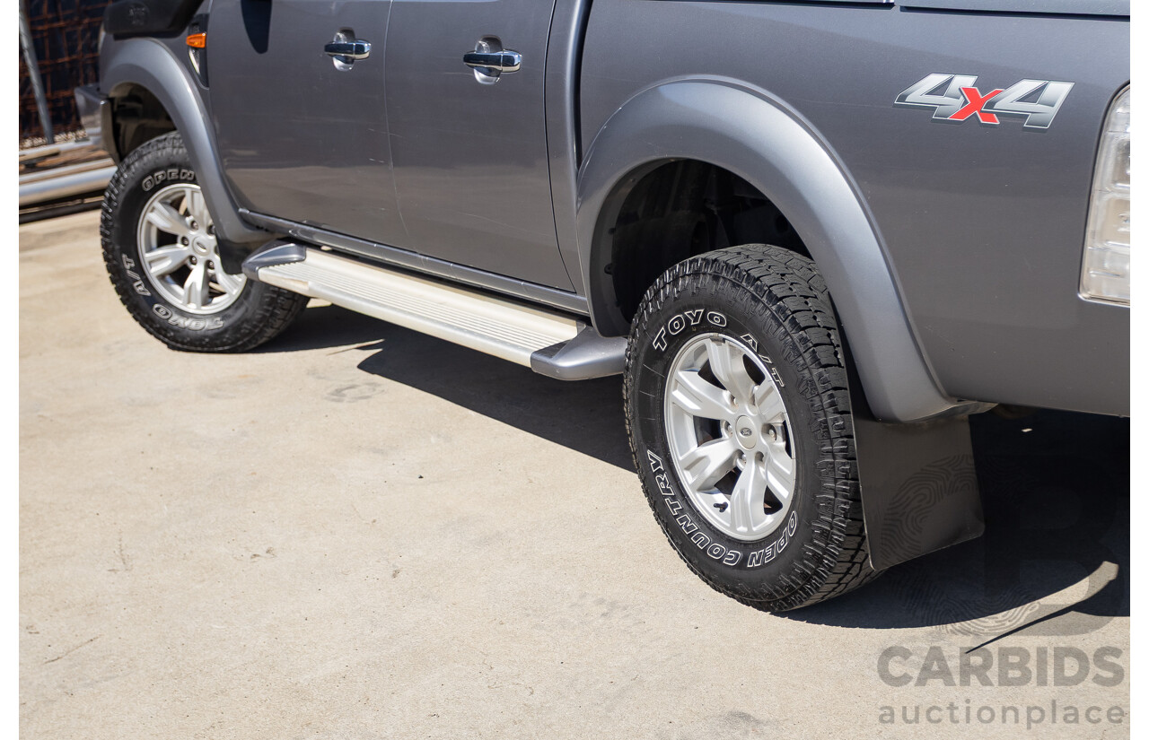 6/2010 Ford Ranger XLT (4x4) PK Dual Cab P/Up Titanium Grey Turbo Diesel 3.0L