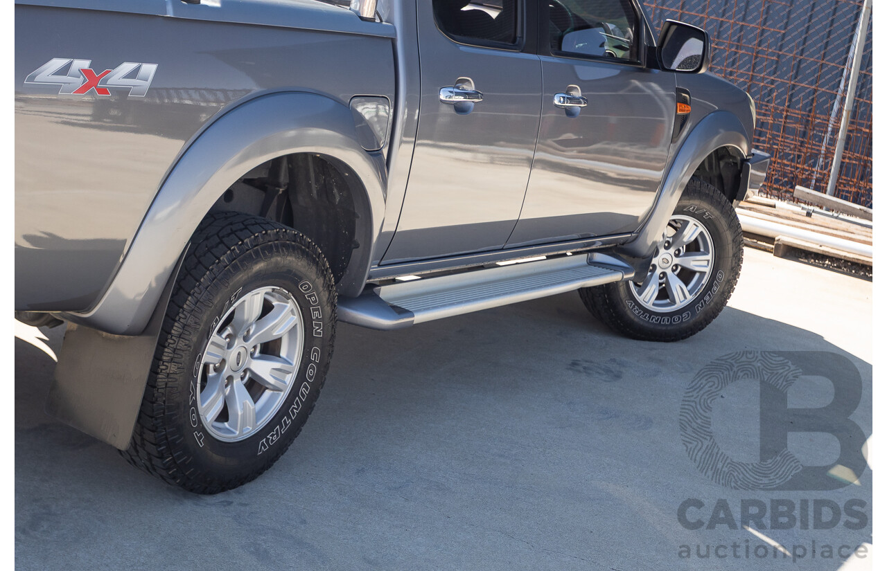 6/2010 Ford Ranger XLT (4x4) PK Dual Cab P/Up Titanium Grey Turbo Diesel 3.0L