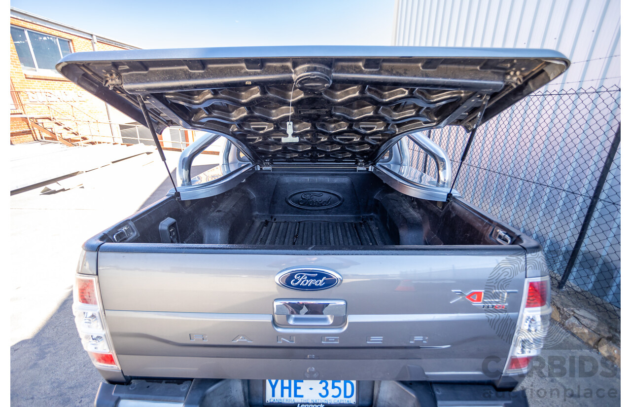 6/2010 Ford Ranger XLT (4x4) PK Dual Cab P/Up Titanium Grey Turbo Diesel 3.0L