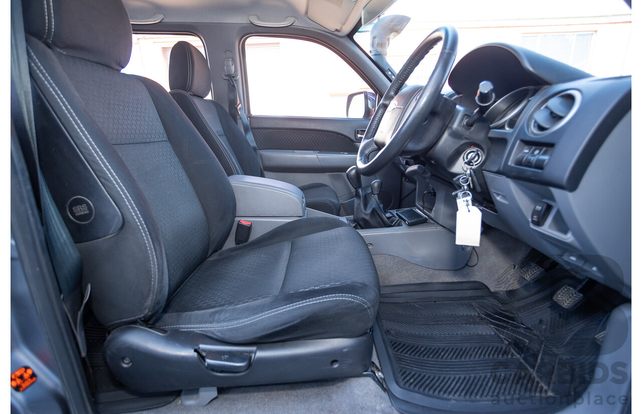 6/2010 Ford Ranger XLT (4x4) PK Dual Cab P/Up Titanium Grey Turbo Diesel 3.0L