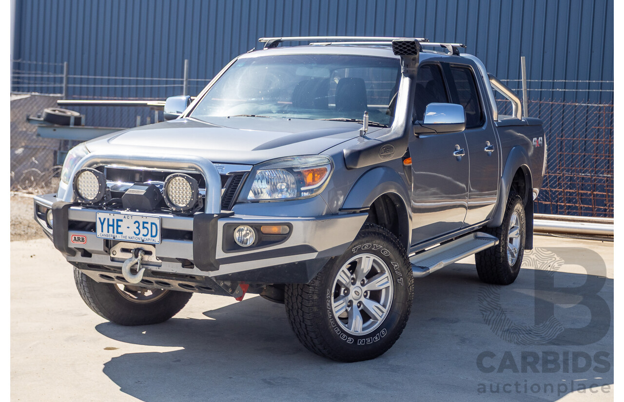 6/2010 Ford Ranger XLT (4x4) PK Dual Cab P/Up Titanium Grey Turbo Diesel 3.0L