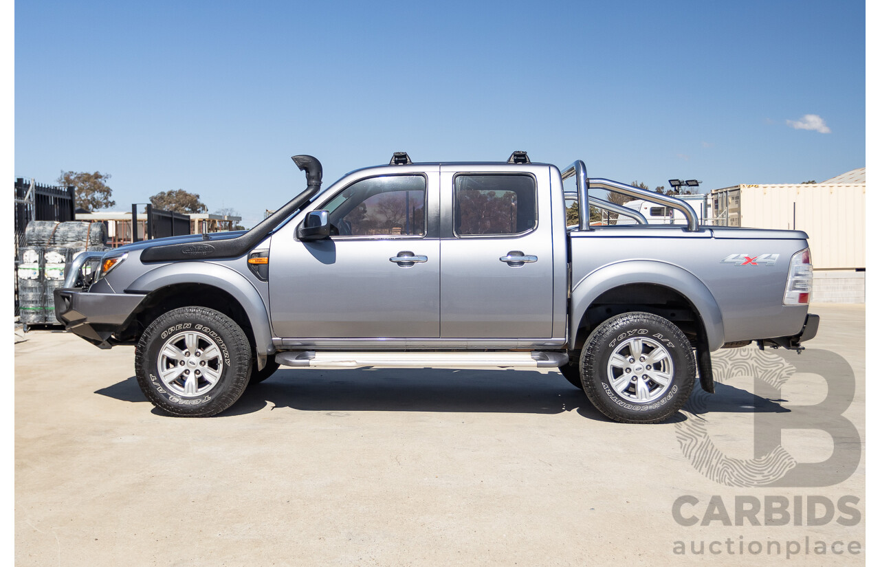 6/2010 Ford Ranger XLT (4x4) PK Dual Cab P/Up Titanium Grey Turbo Diesel 3.0L
