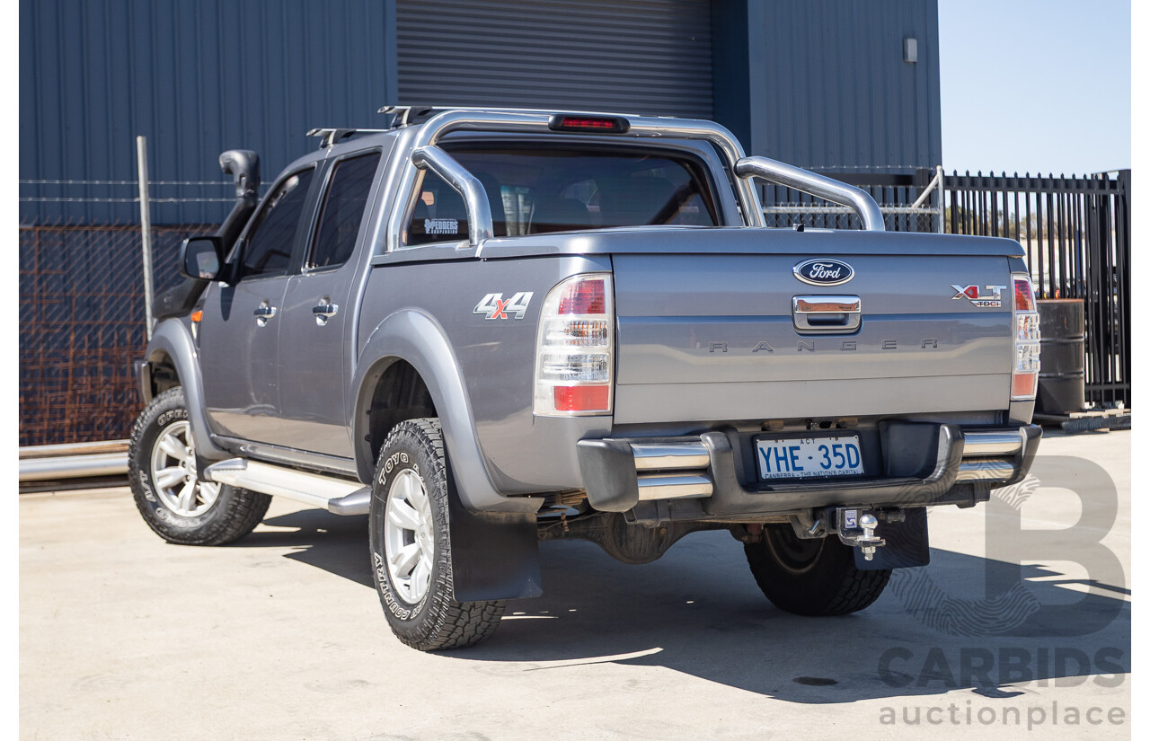 6/2010 Ford Ranger XLT (4x4) PK Dual Cab P/Up Titanium Grey Turbo Diesel 3.0L