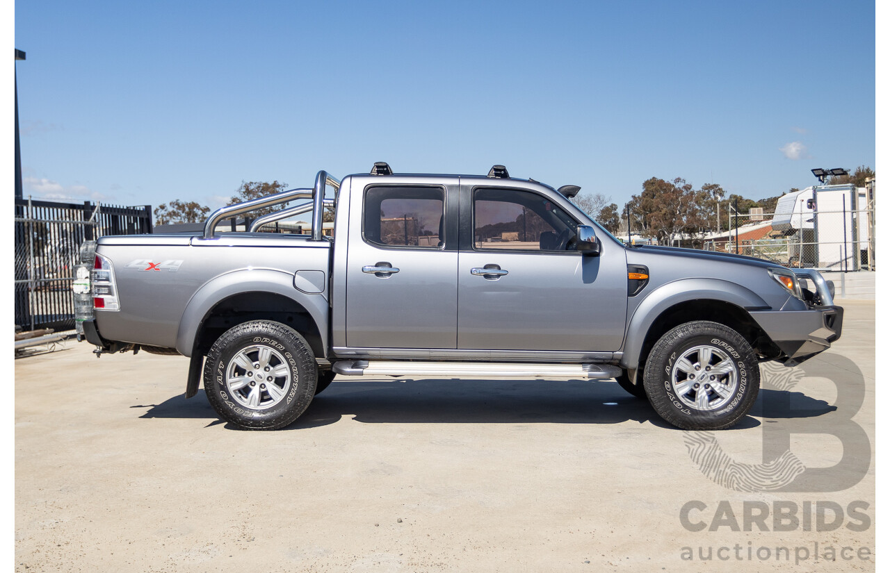 6/2010 Ford Ranger XLT (4x4) PK Dual Cab P/Up Titanium Grey Turbo Diesel 3.0L