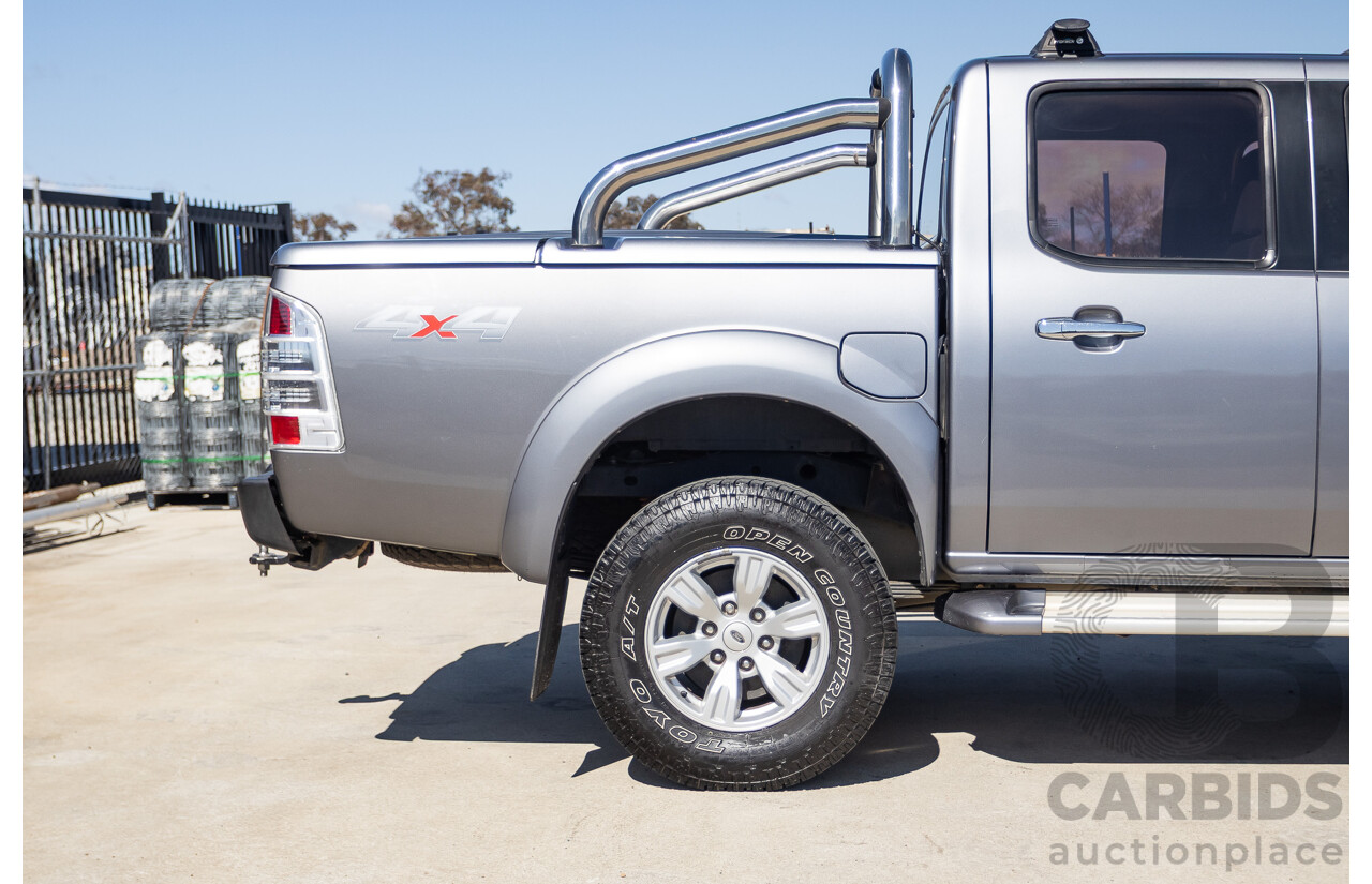 6/2010 Ford Ranger XLT (4x4) PK Dual Cab P/Up Titanium Grey Turbo Diesel 3.0L