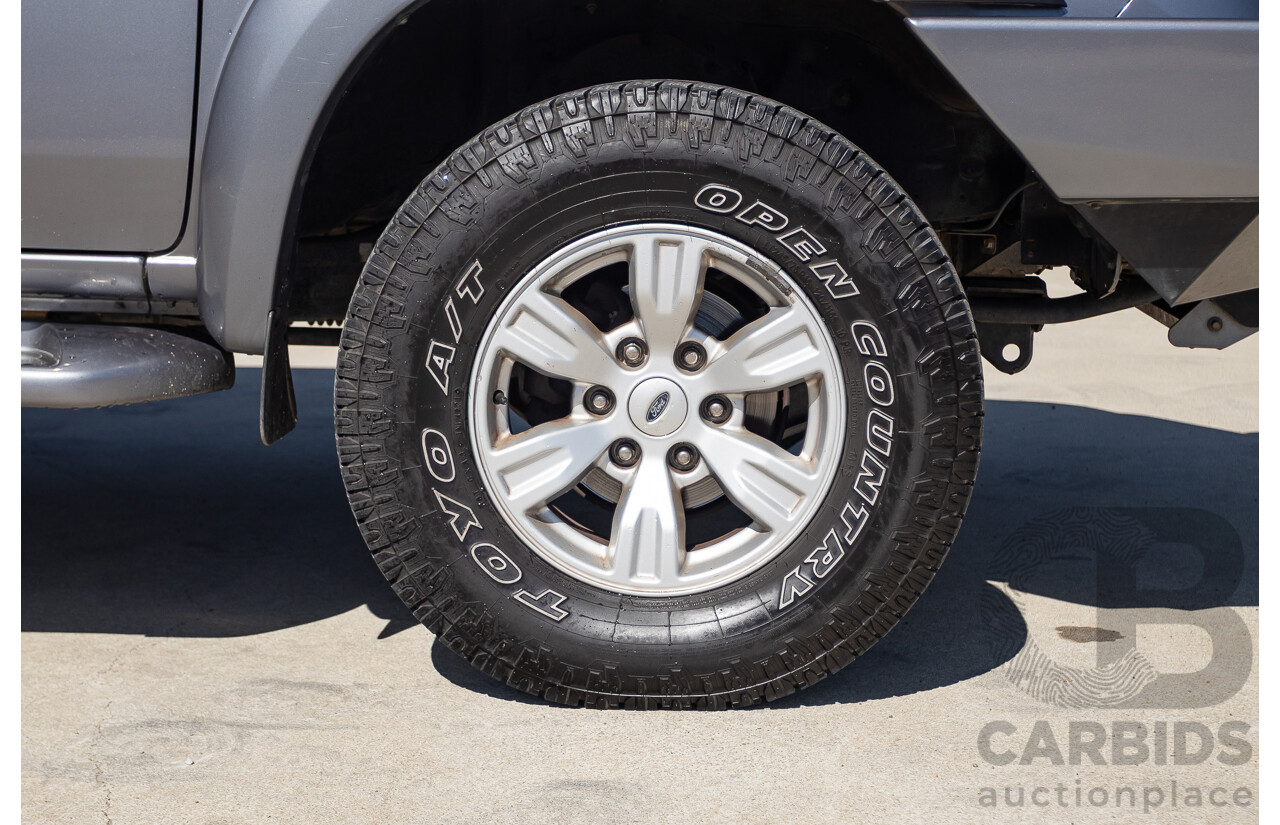 6/2010 Ford Ranger XLT (4x4) PK Dual Cab P/Up Titanium Grey Turbo Diesel 3.0L