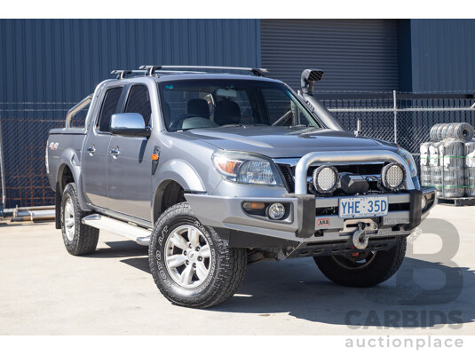 6/2010 Ford Ranger XLT (4x4) PK Dual Cab P/Up Titanium Grey Turbo Diesel 3.0L