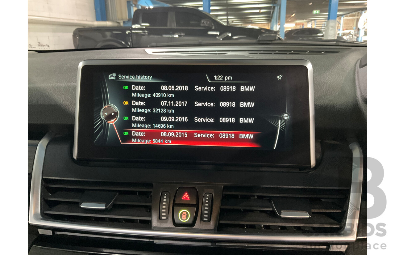 11/2014 BMW 225i Active Tourer Sport Line F45 4d Wagon Black Sapphire Metallic Turbo 2.0L