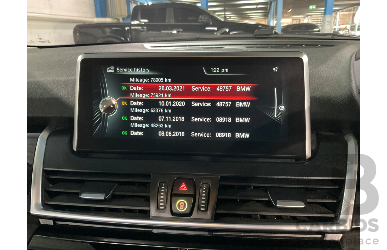 11/2014 BMW 225i Active Tourer Sport Line F45 4d Wagon Black Sapphire Metallic Turbo 2.0L