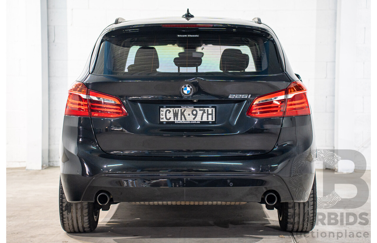 11/2014 BMW 225i Active Tourer Sport Line F45 4d Wagon Black Sapphire Metallic Turbo 2.0L