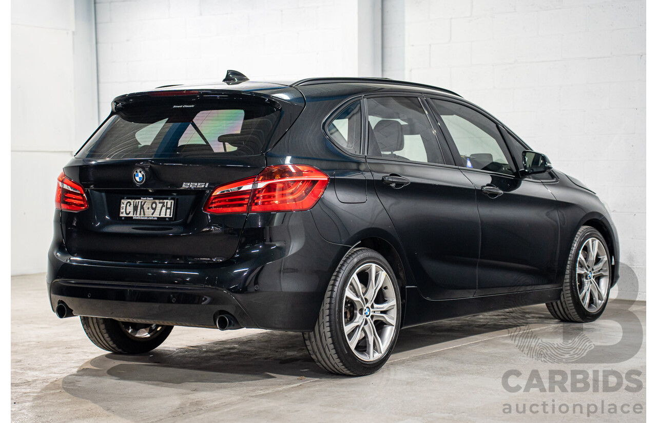 11/2014 BMW 225i Active Tourer Sport Line F45 4d Wagon Black Sapphire Metallic Turbo 2.0L