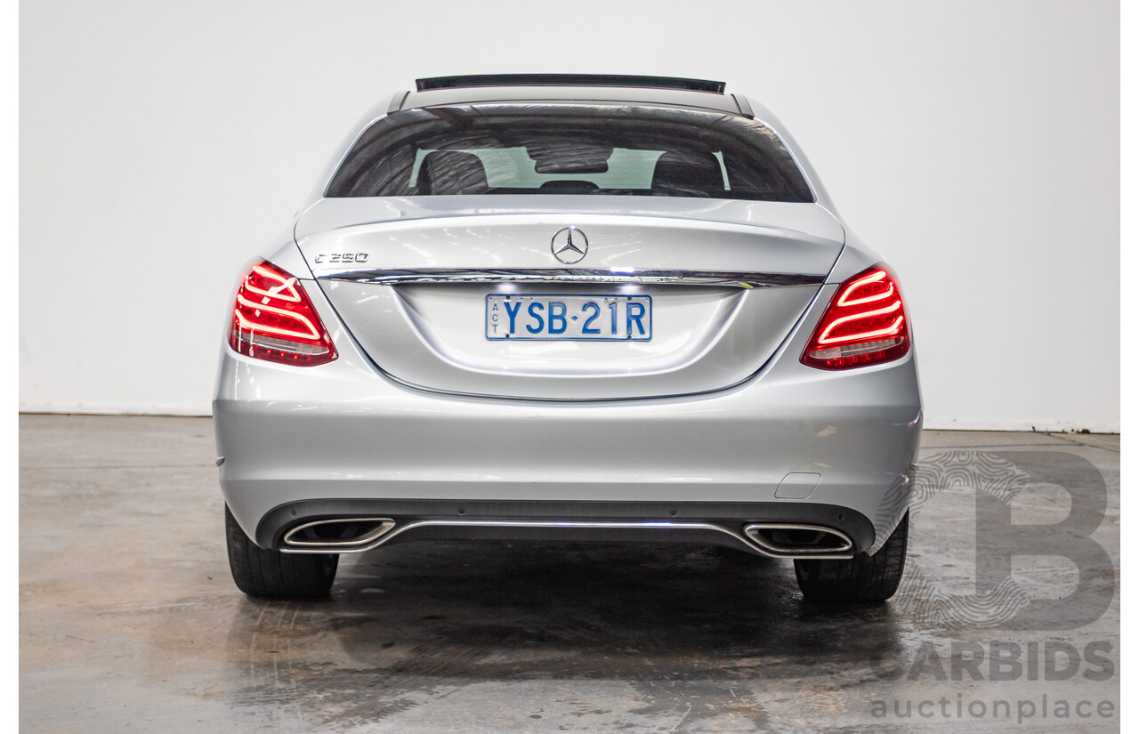 01/2015 Mercedes-Benz C250 205 4D Sedan Iridium Silver Metallic Turbo 2.0L