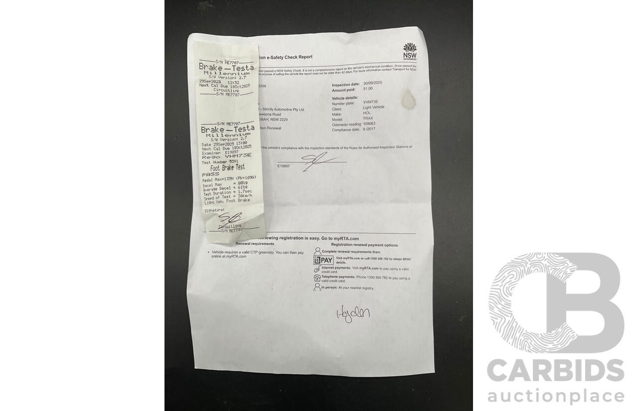 09/2017 Holden Trax LT (FWD) TJ MY18 4d Wagon Boracay Blue Turbo 1.4L