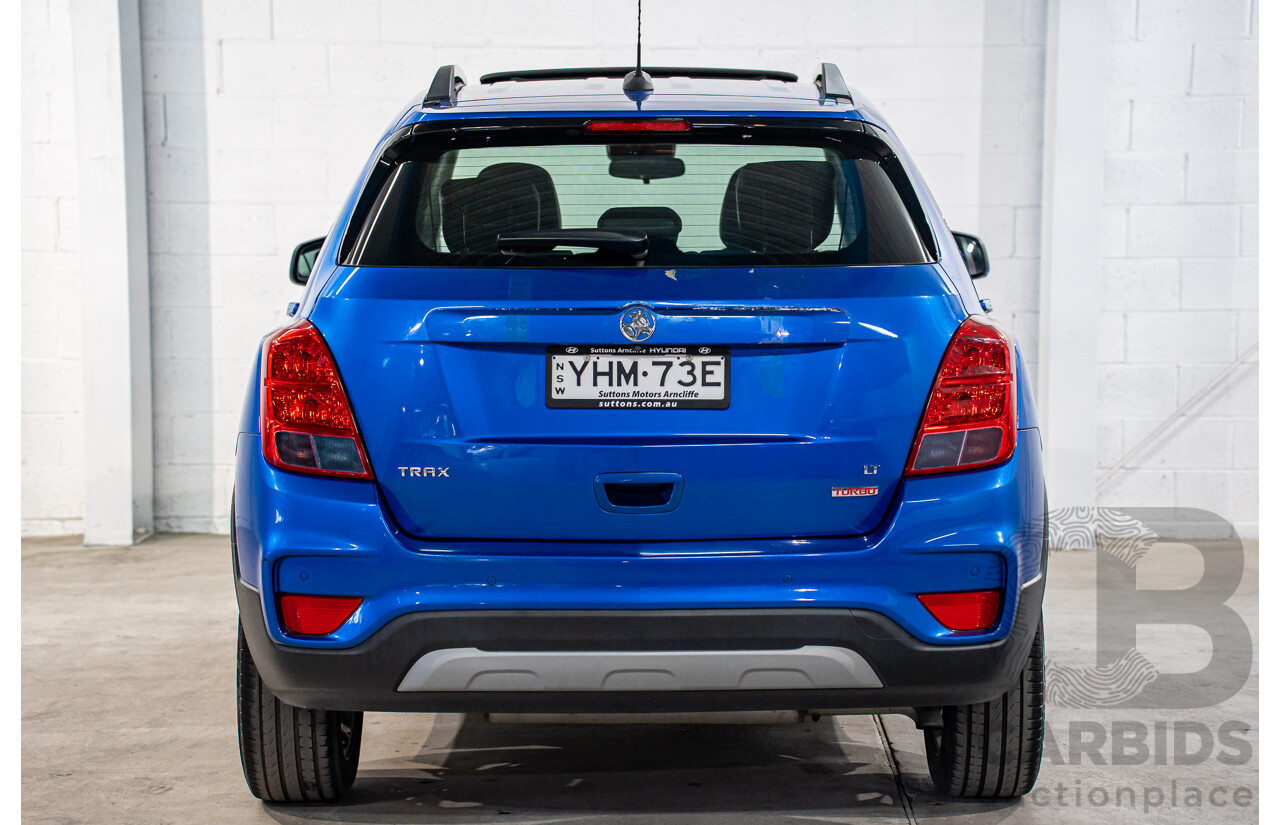 09/2017 Holden Trax LT (FWD) TJ MY18 4d Wagon Boracay Blue Turbo 1.4L