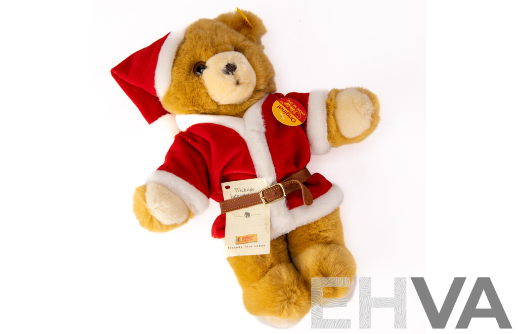 Original German Steiff Christmas Teddy Bear with Labels Attached