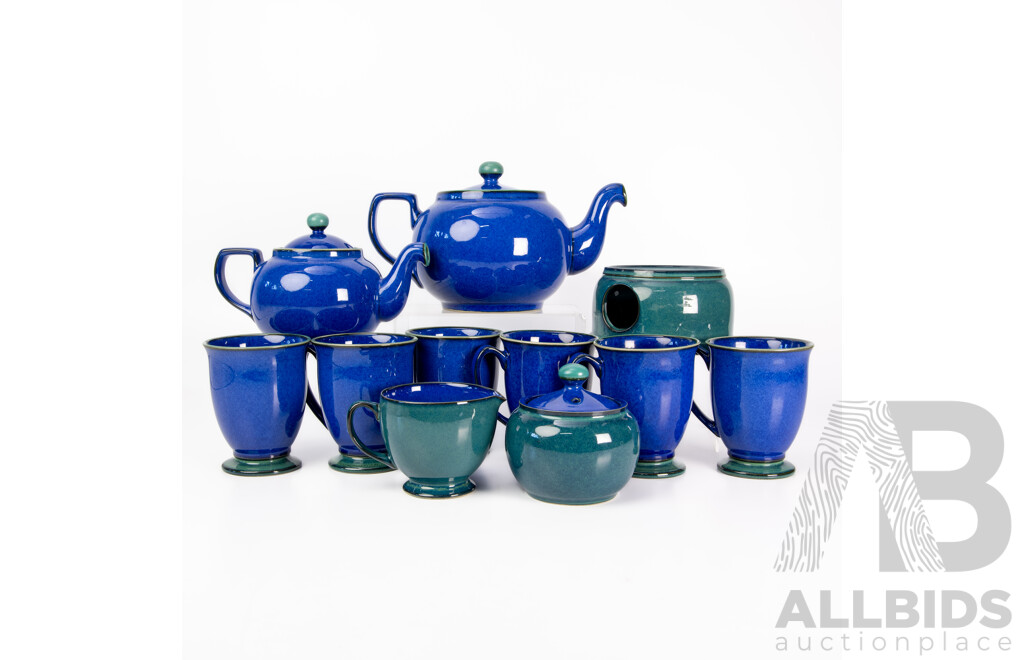 Mid Century 11 Piece Denby Metz Tea Set, Designed by Sarah Heaton