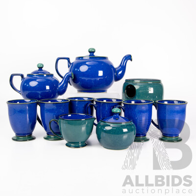Mid Century 11 Piece Denby Metz Tea Set, Designed by Sarah Heaton