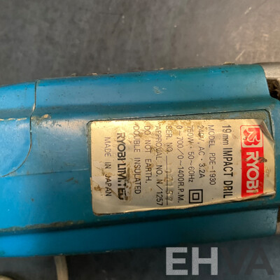 RYOBI, MAKITA Corded Power Tools & ARLEC WLED30 Worklight - Lot of 4