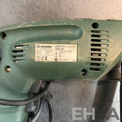 Metabo Power Grip &SBE 560 Drill - Lot of 2