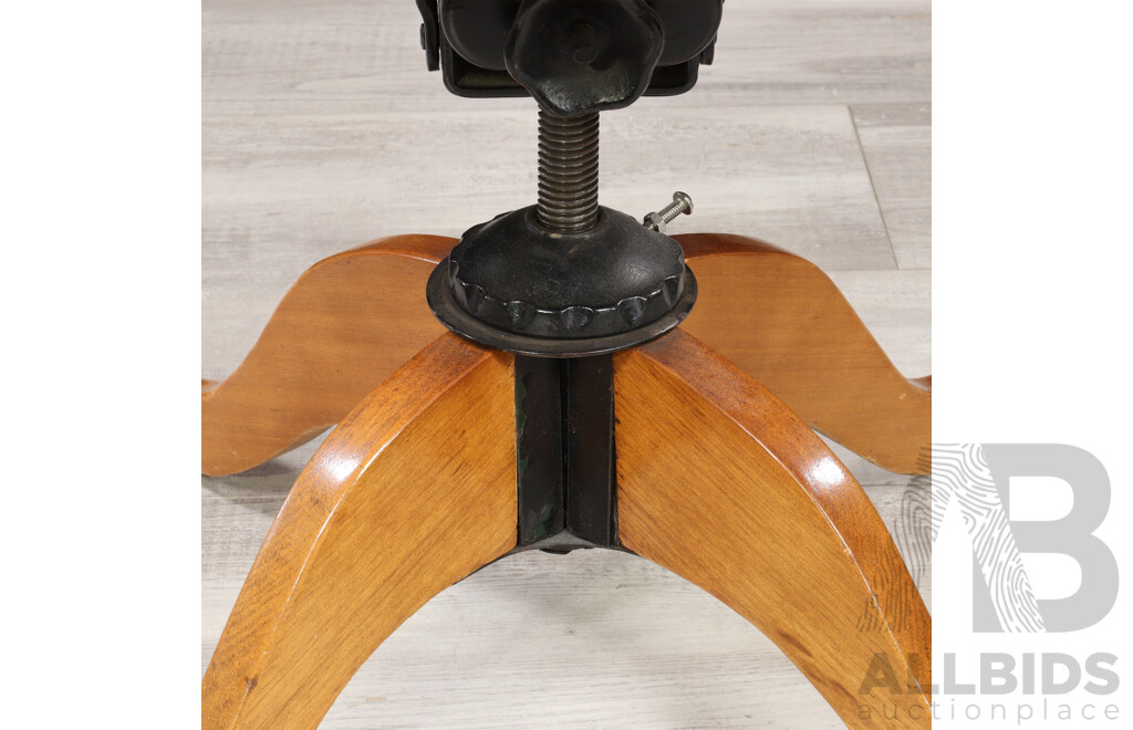 Nicely Restored Oak Captains Chair