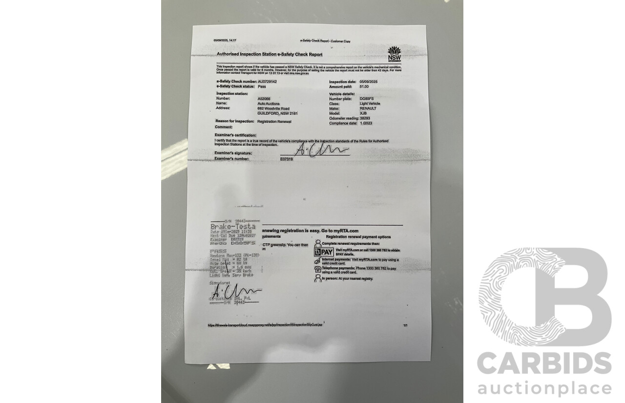 01/2023 Renault Captur Life (FWD) XJB MY23 4d Wagon Smokey Blue Turbo 1.3L