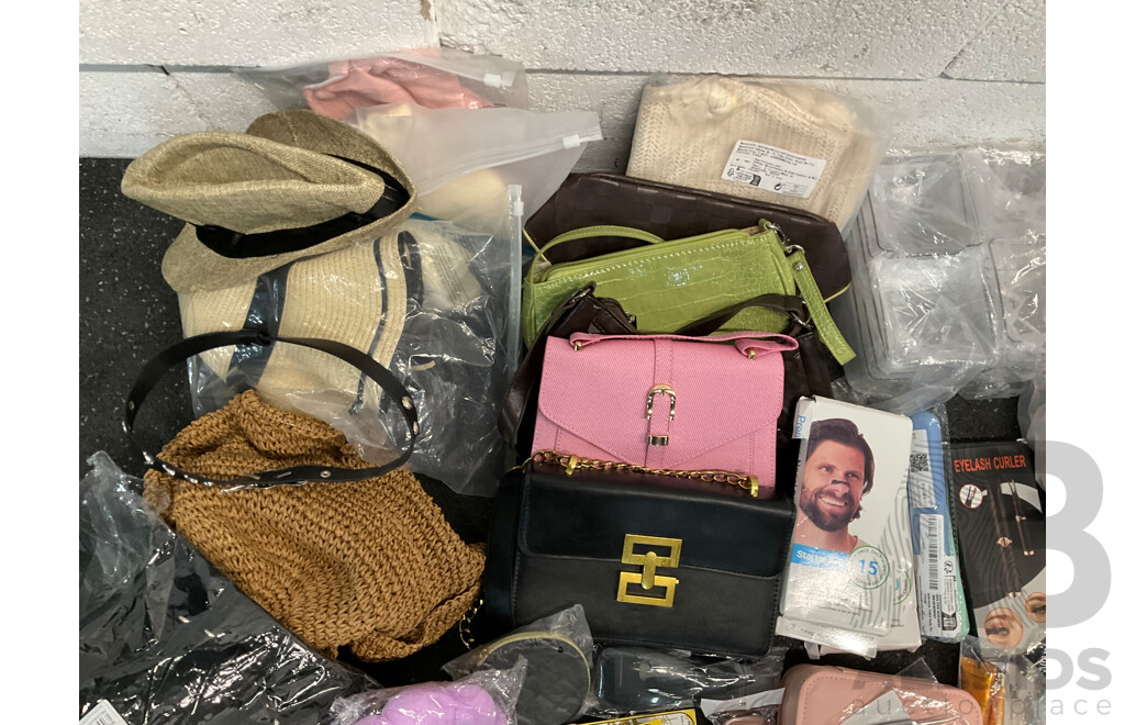 Assorted Hats, Handbags, Sunglasses, Cosmetics, Costume Jewellery and Other Usefull Items