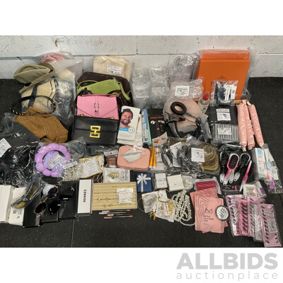 Assorted Hats, Handbags, Sunglasses, Cosmetics, Costume Jewellery and Other Usefull Items