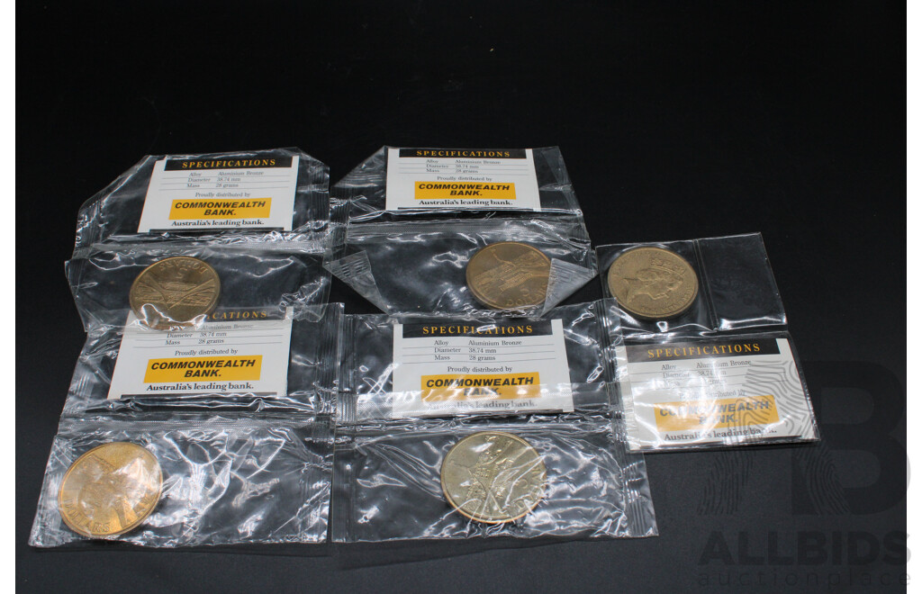 Five 1988 Five Dollar Commemorative Coins