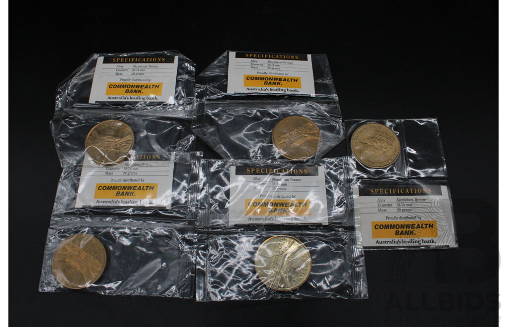 Five 1988 Five Dollar Commemorative Coins