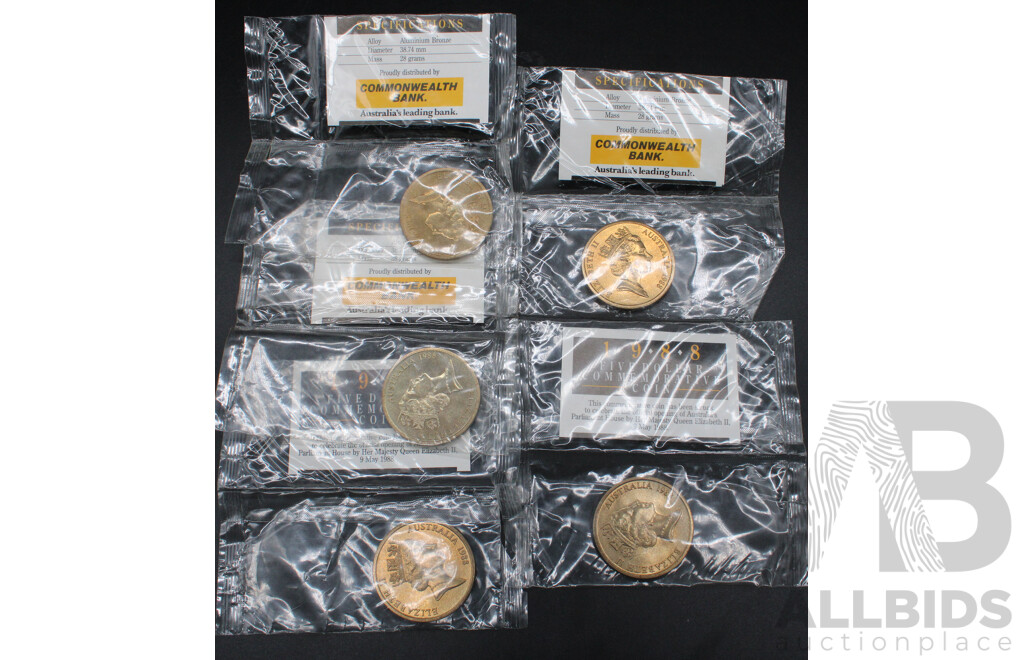 Five 1988 Five Dollar Commemorative Coins