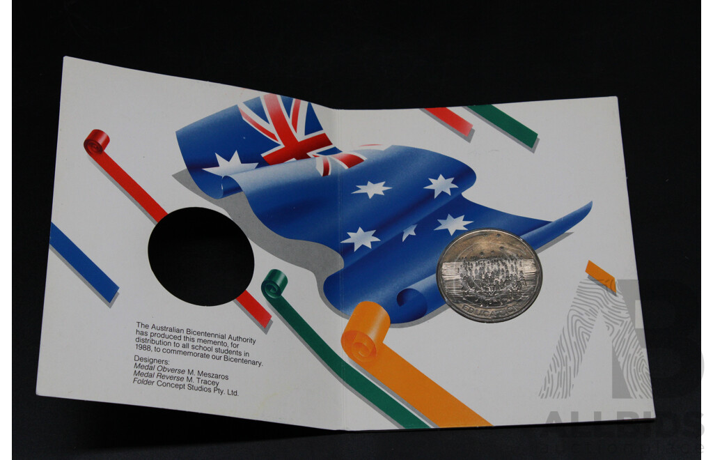 1992 RAM Year of Space & 1988 Five Dollar Commemorative Coin & 1981 H.R.H. the Prince of Wales and Lady Diana Spencer & Bicentennial Memento for School Students