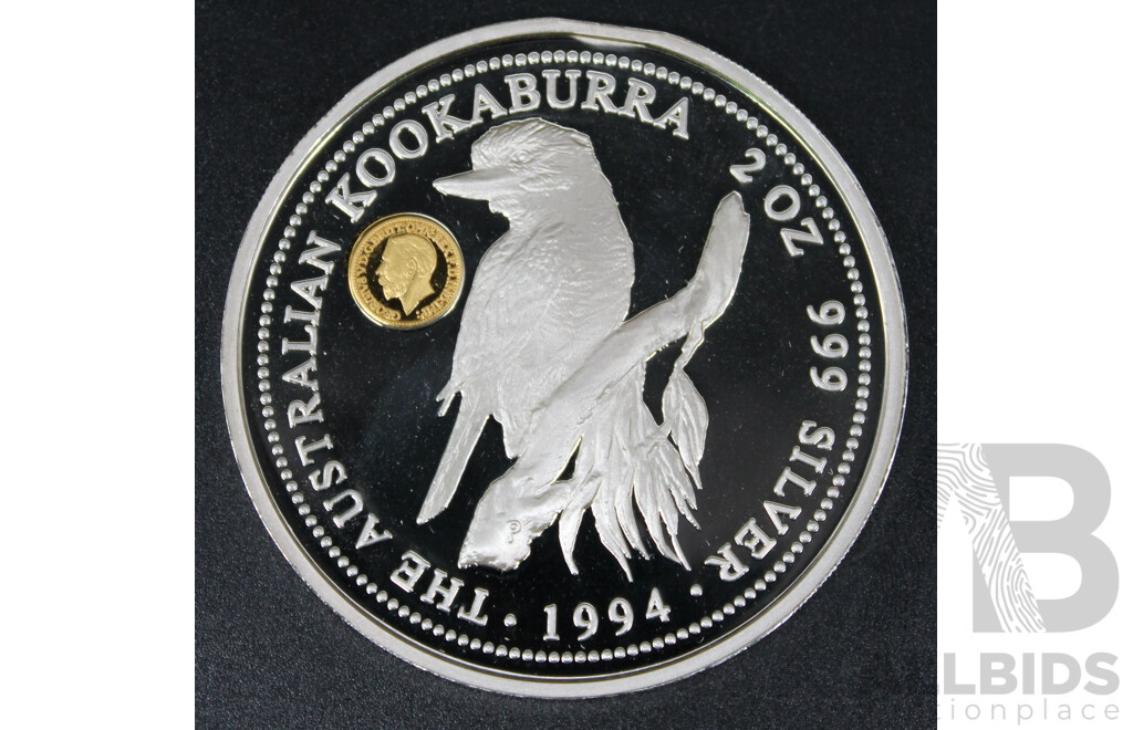 1994 the Australian Kookaburra 2oz 999 Silver Coin