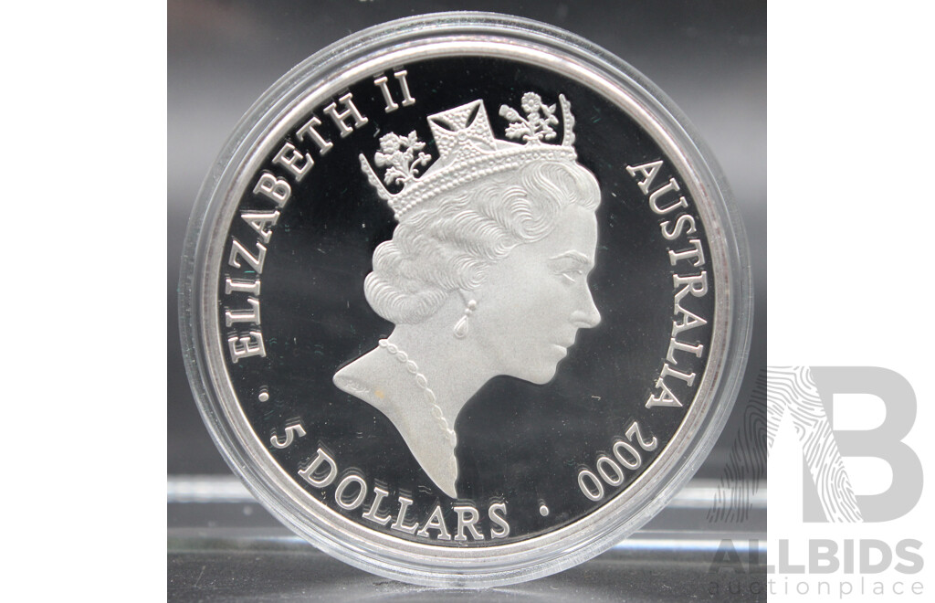 The Sydney 2000 Olympic - a Sea Change Perth Mint & RAM.999 Silver Five Dollar Coin, Proof