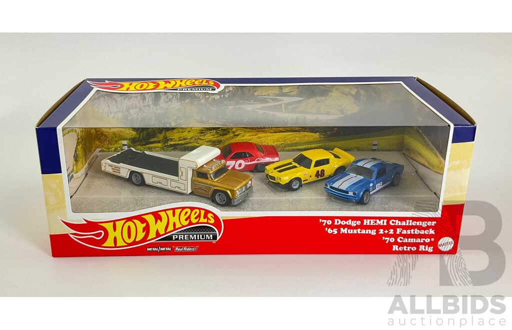Boxed Hot Wheels Real Riders Stock Car Set