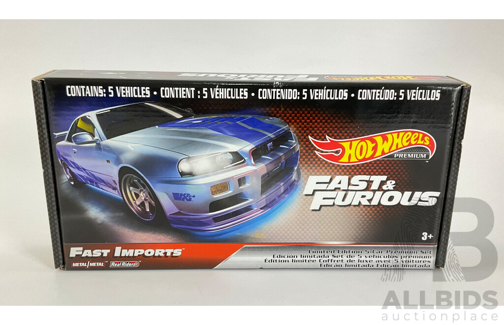 Boxed Hot Wheels Real Riders Fast & Furious Fast Imports Set