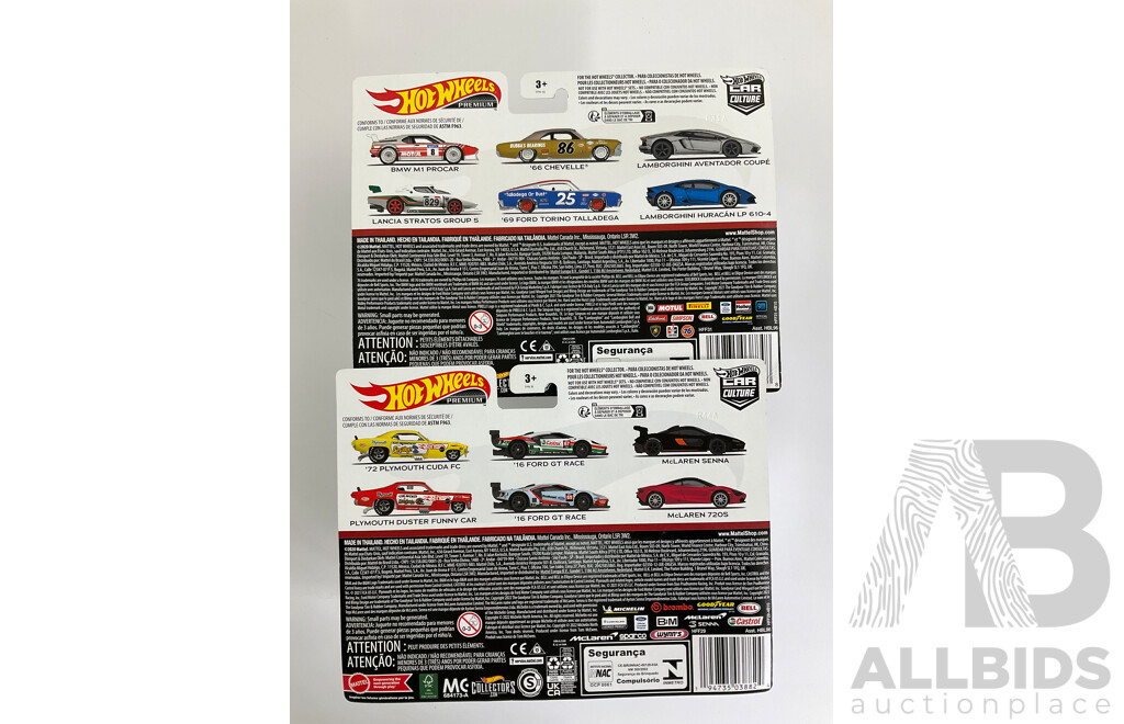 Boxed Hot Wheels Car Culture 1960's Stock Cars and 1970's Funny Cars Sets