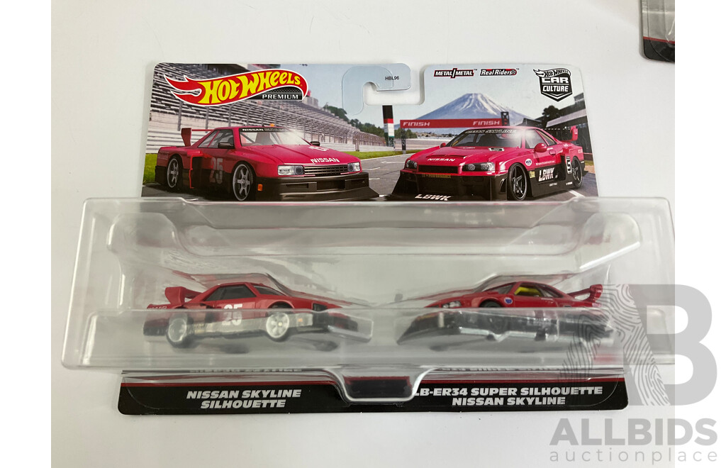 Boxed Hot Wheels Car Culture Ford GT Race, Nissan Skylines, BMW/Lancia Sets
