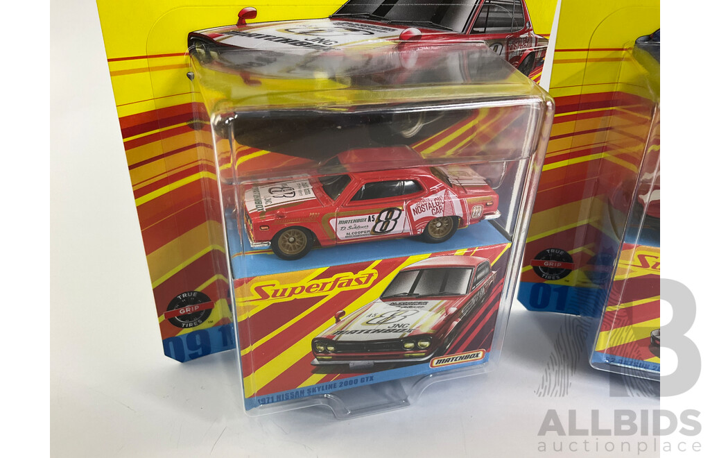 Boxed Matchbox Superfast 1982 Datsun 280ZX and 1971 Nissan Skyline 2000 GTX