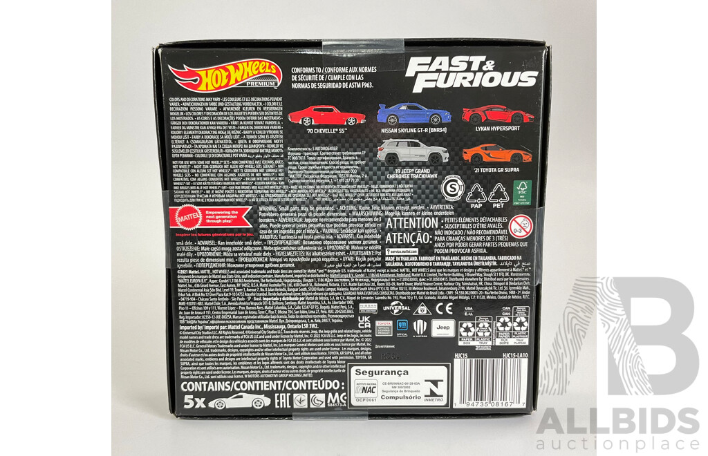 Boxed Hot Wheels Real Riders Fast & Furious Set