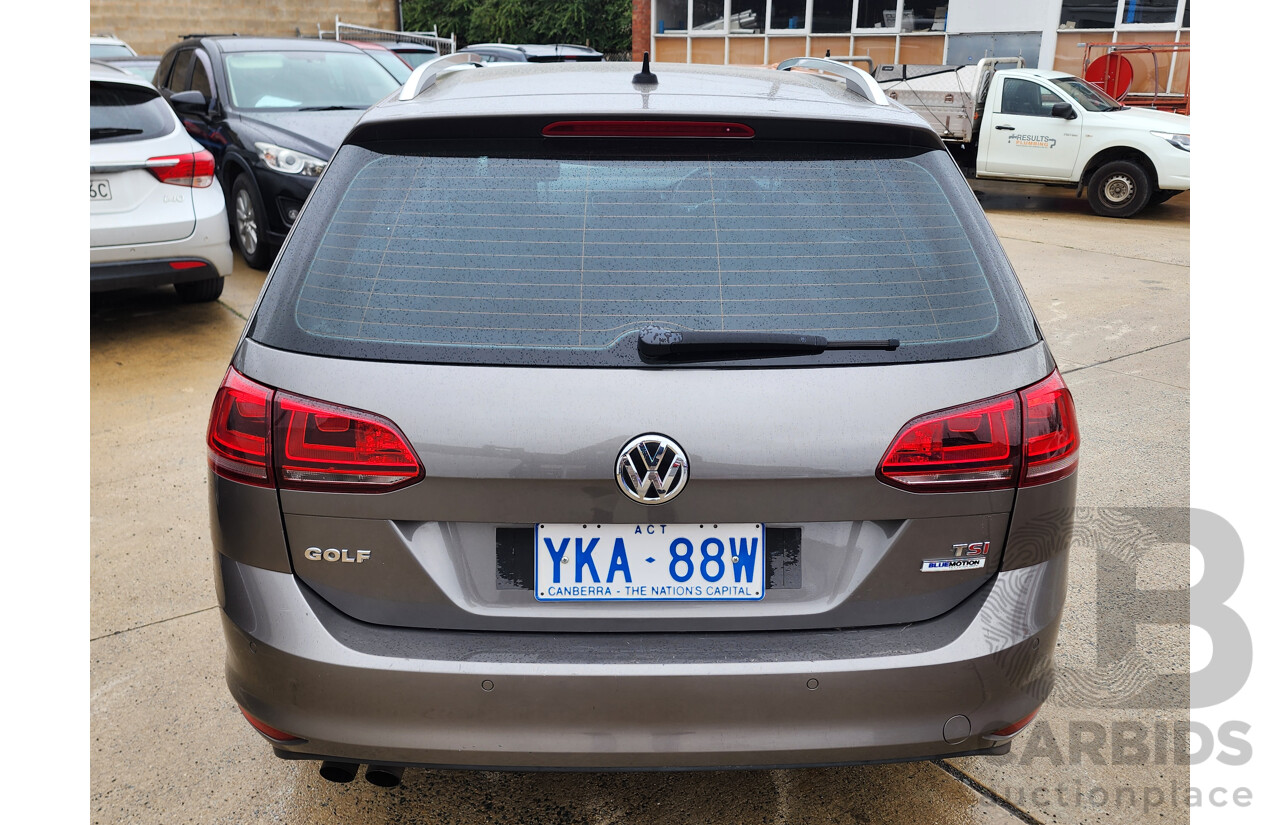 9/2014 Volkswagen Golf 118 TSI Comfortline AU 4d Wagon Grey 1.4L