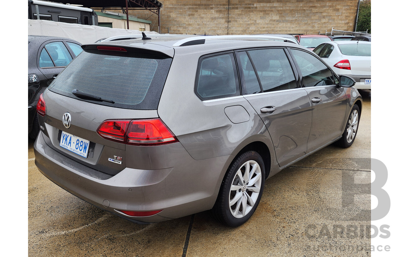 9/2014 Volkswagen Golf 118 TSI Comfortline AU 4d Wagon Grey 1.4L