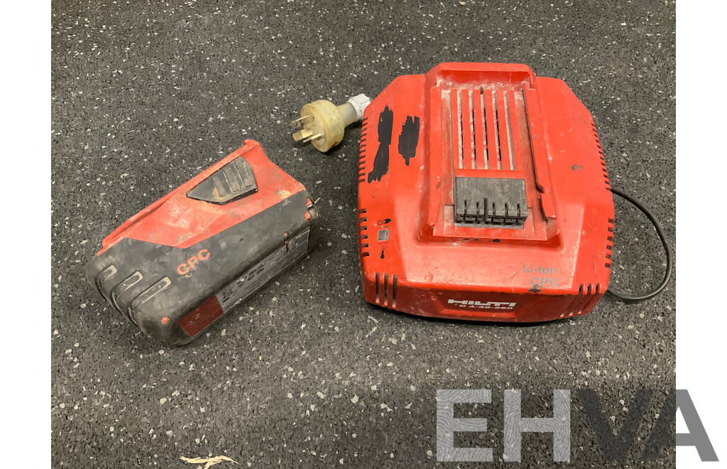 HILTI Battery Charger and Battery - Lot of 2