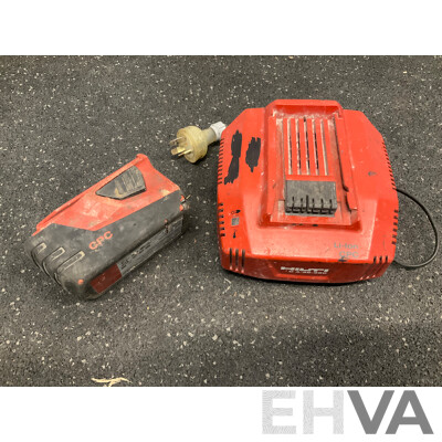 HILTI Battery Charger and Battery - Lot of 2