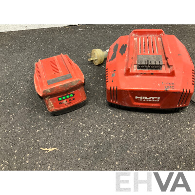 HILTI Battery Charger and Battery - Lot of 2
