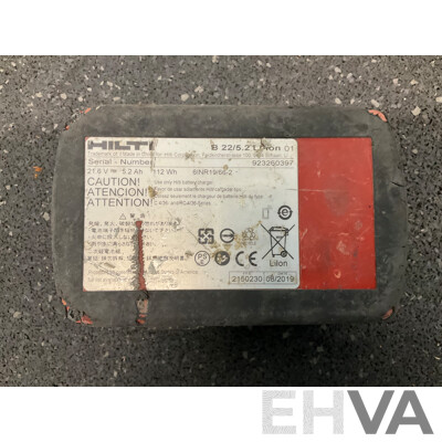 HILTI Battery Charger and Battery - Lot of 2