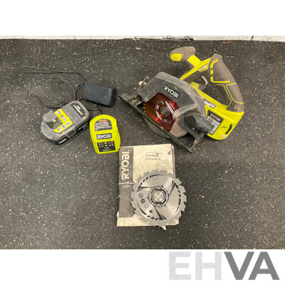 RYOBI 18V ONE+ (R18CSP) Circular Saw, Battery Charger and 5.0Ah Battery - Lot of 3