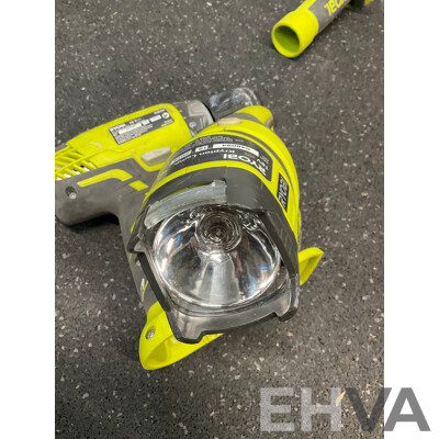 RYOBI ONE+ 18V (RID1801) Impact Driver, (RCD1802) Drill Driver and Krypton Lamp