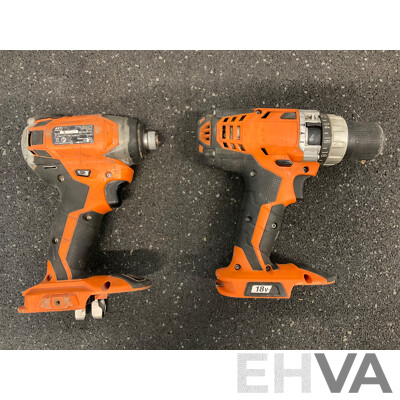 AEG (BSB18CB) Brushless Impact Driver and Hammer Drill - Lot of 2