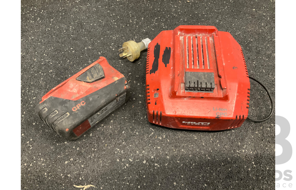 HILTI Battery Charger and Battery - Lot of 2